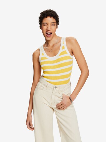 Tops en tricot ESPRIT en jaune : devant