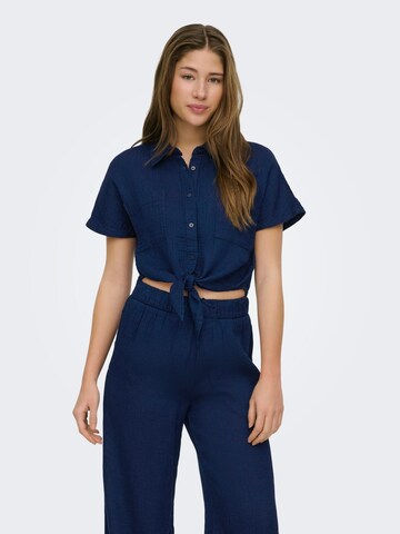ONLY Blouse 'leoni' in Blauw: voorkant