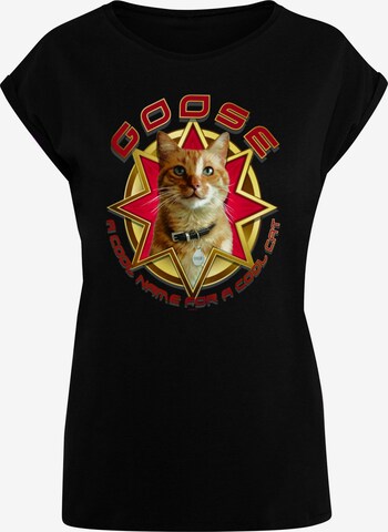 T-shirt 'Captain Marvel - Movie Goose Cool Cat' ABSOLUTE CULT en noir : devant