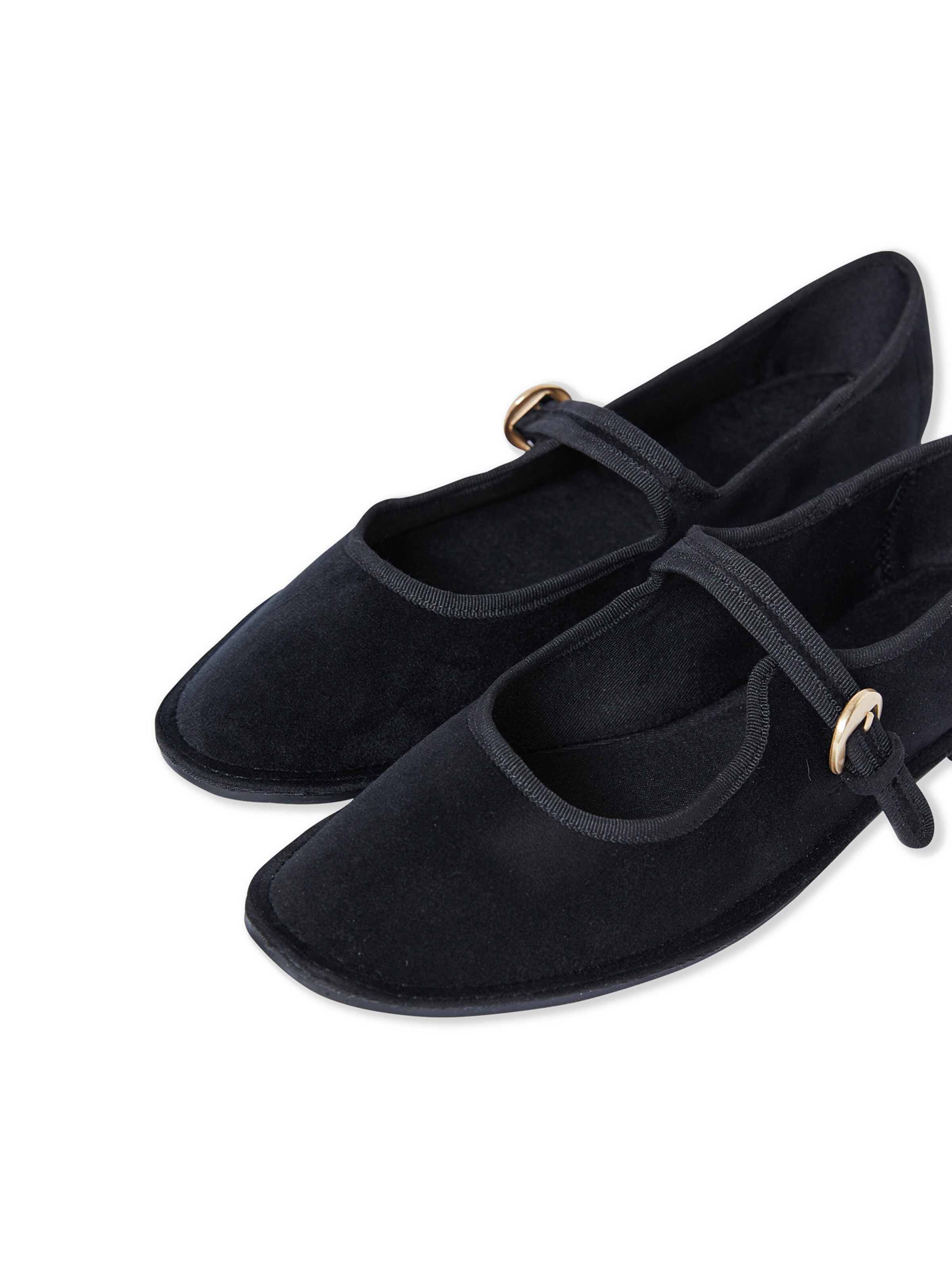 ETAM Ballet Flats with Strap in Black