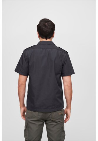 Brandit Regular fit Button Up Shirt in Black