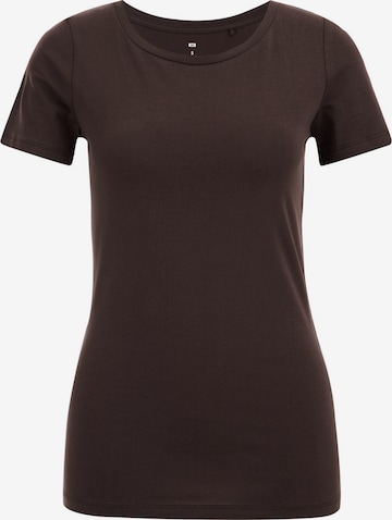 WE Fashion T-shirt i brun: framsida