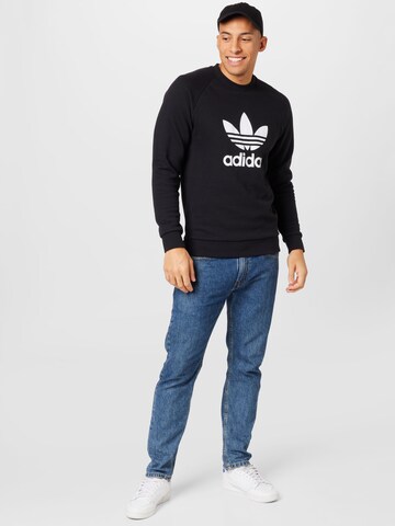 ADIDAS ORIGINALS Sweatshirt 'Adicolor Classics Trefoil' in Zwart