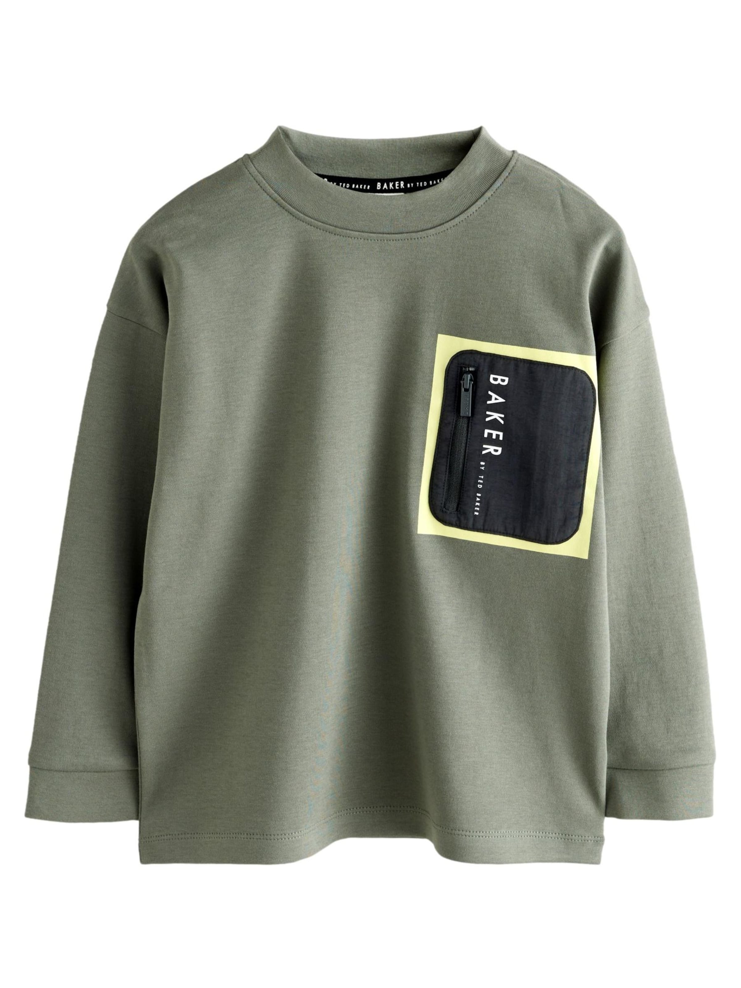 Baker by Ted Baker Тениска в зелено: отпред