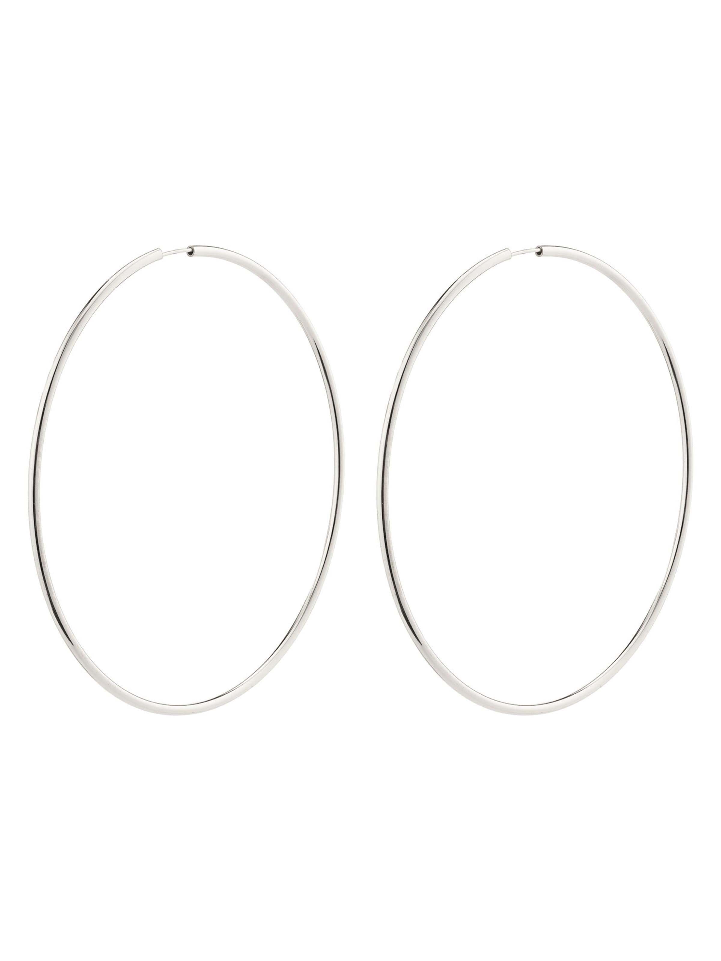 Pilgrim Uhani 'April' | srebrna barva, Prikaz izdelka