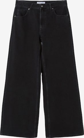 Bershka Wide leg Jeans in Black: front