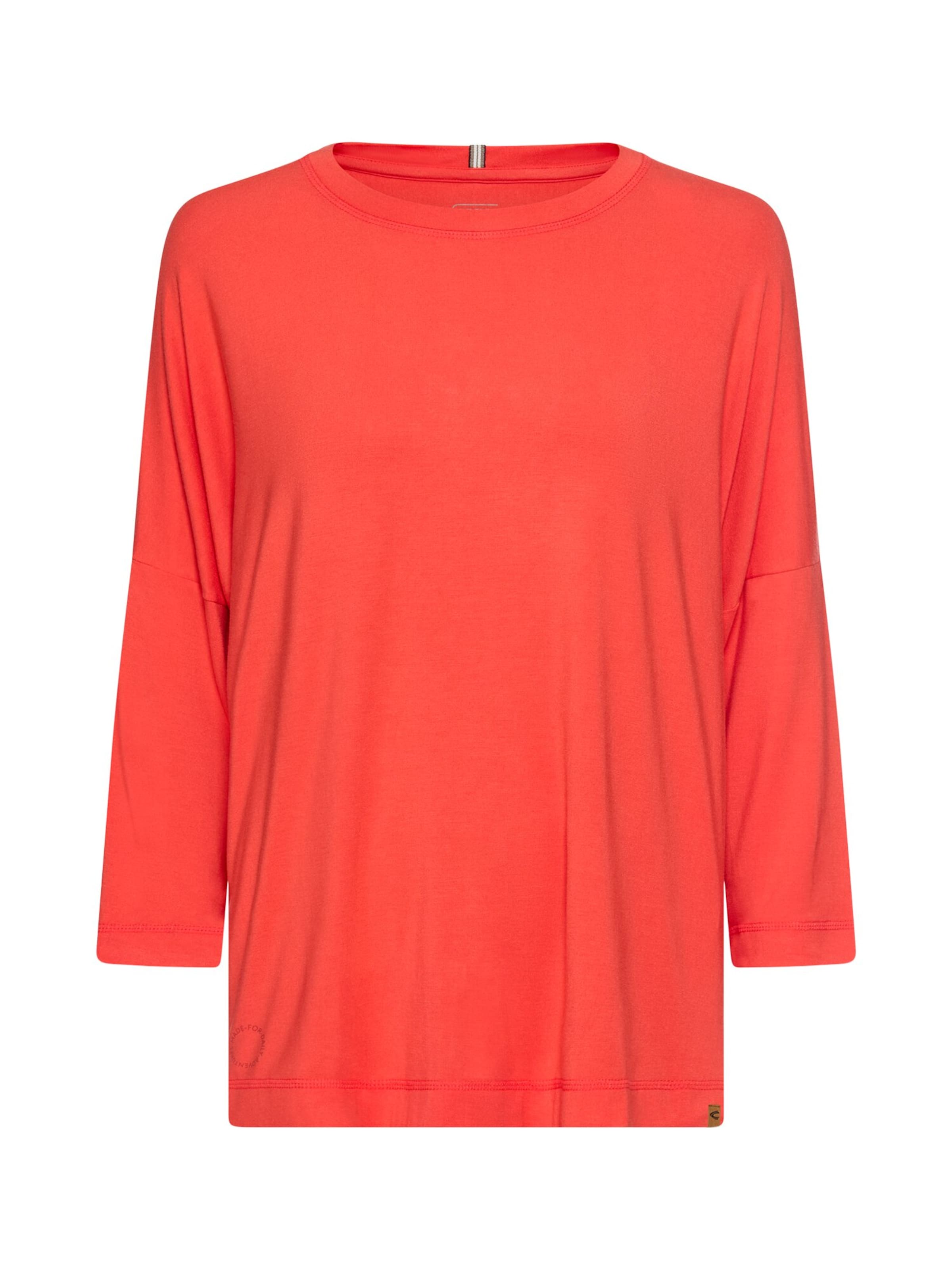 CAMEL ACTIVE Langarmshirt mit Rundhalsausschnitt in Rot: Vorderseite