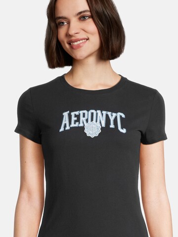 AÉROPOSTALE Shirt in Black