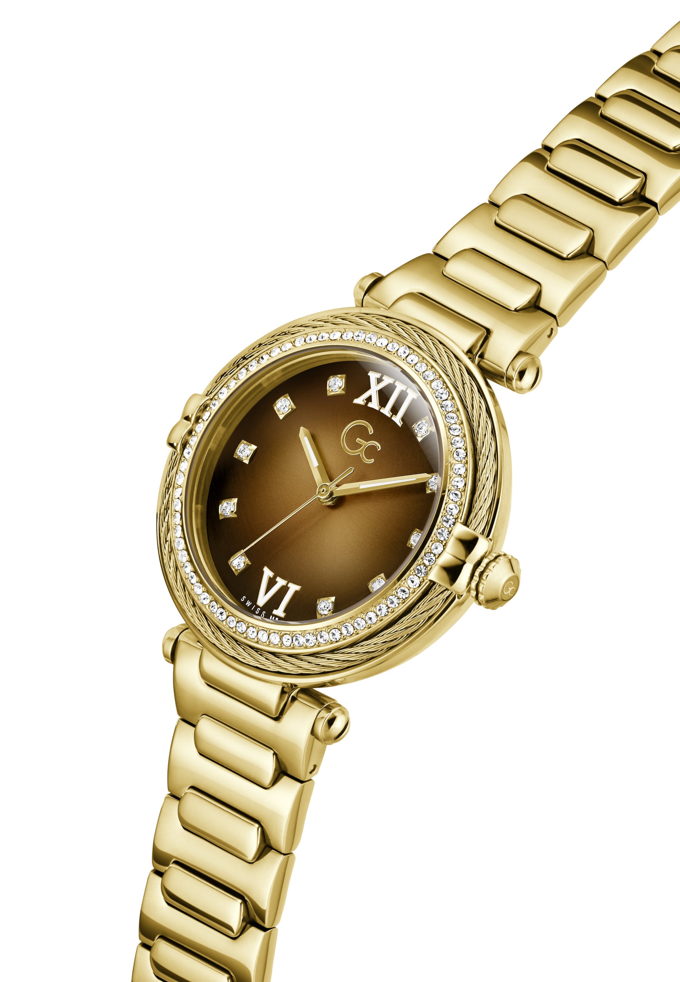 Gc Analoguhr in Gold