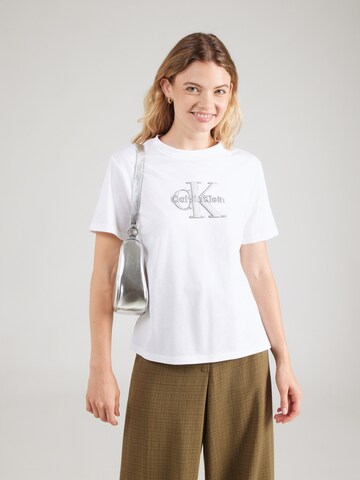 Calvin Klein Jeans Shirt in White: front