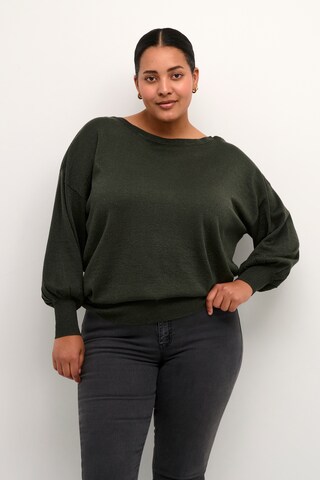 KAFFE CURVE - Pullover 'Regitta' em verde: frente