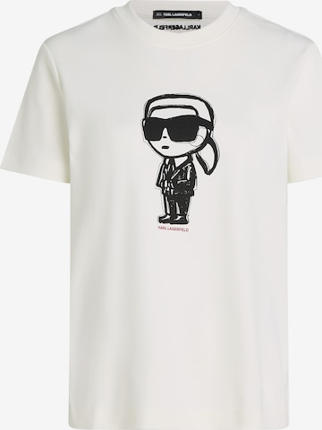 balta Karl Lagerfeld Marškinėliai: priekis