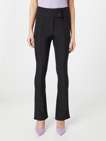 River Island Flared Trousers in Black: front