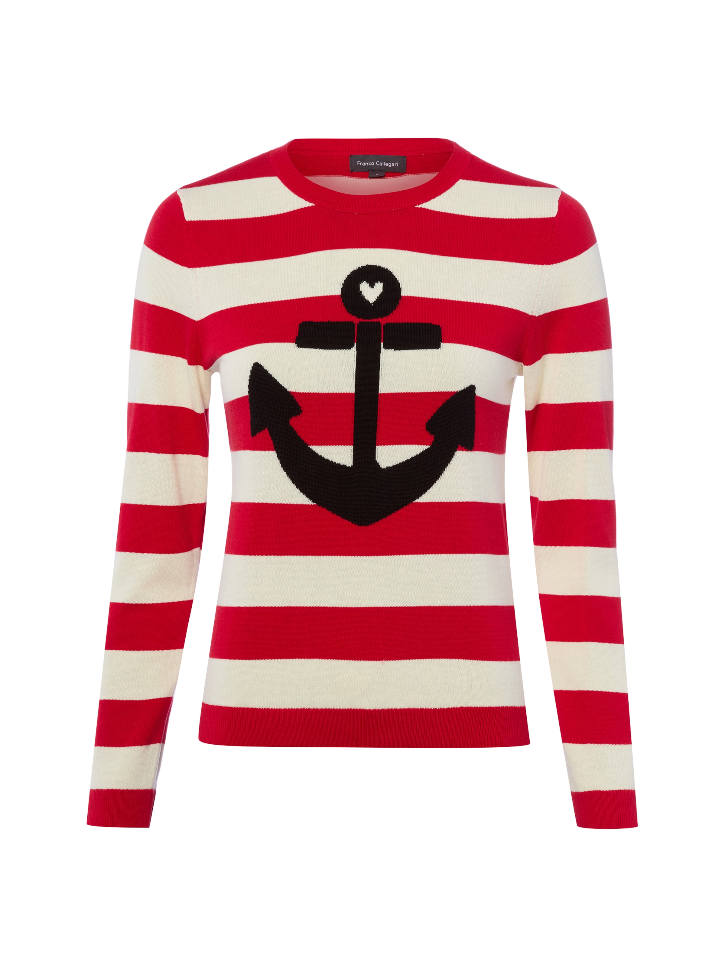 Franco Callegari Trui in de kleur Rood / Natuurwit, Productweergave