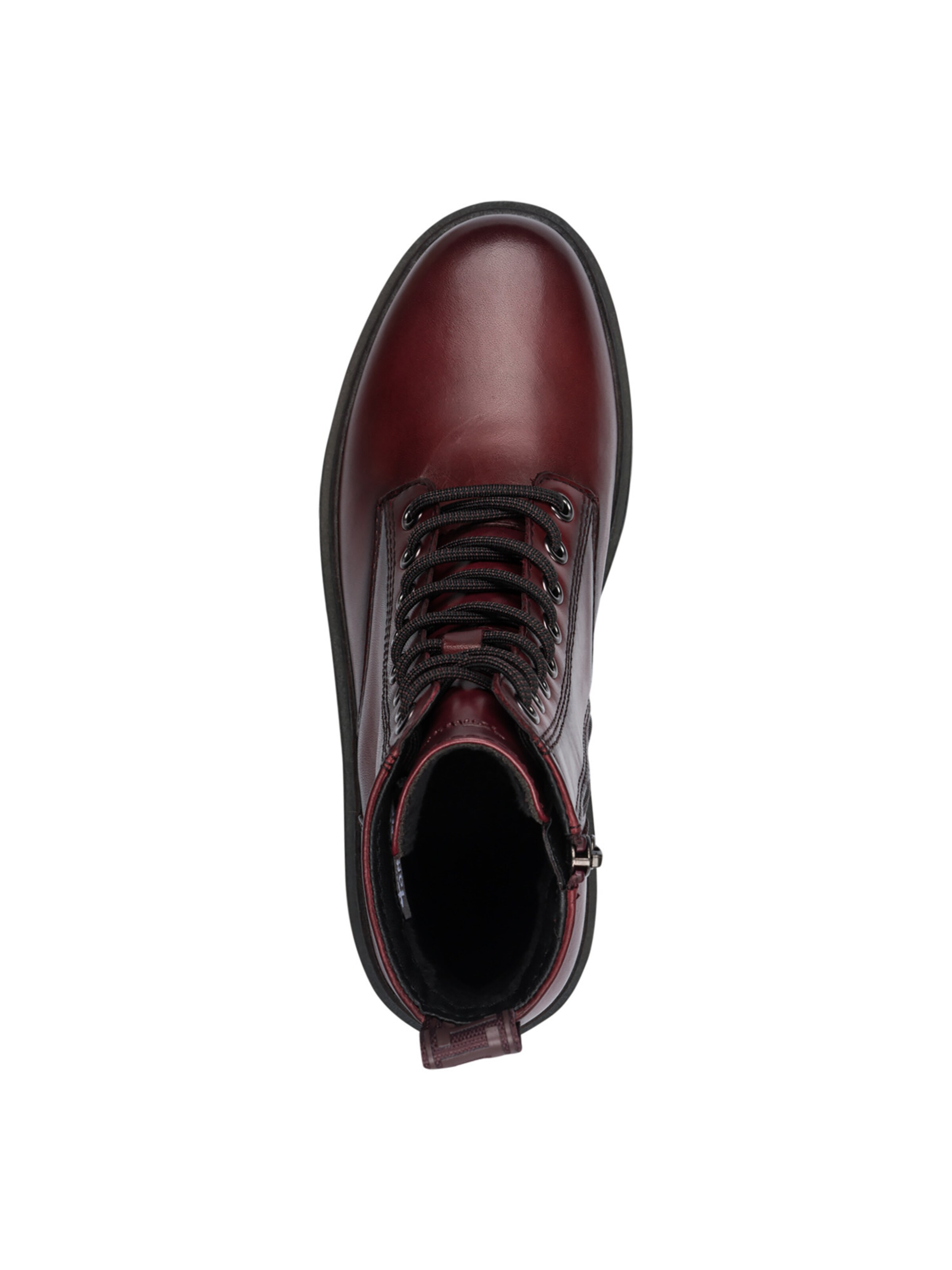 Tamaris Lace-Up Ankle Boots in Red