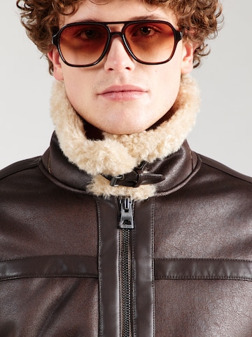 GUESS Winter Jacket in Brown