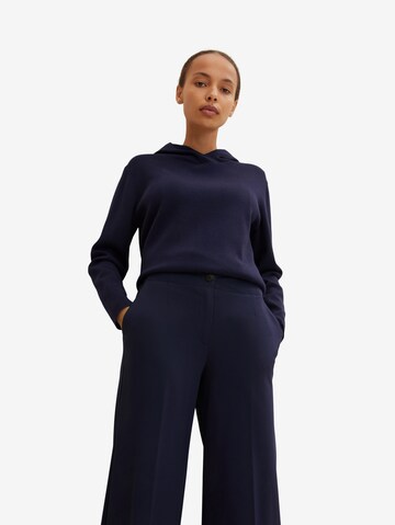 TOM TAILOR Wide leg Pleated Pants 'Lea' in Blue