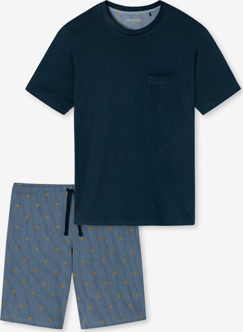 SCHIESSER Shorty Pyjama 'Fashion Nightwear' in Blau: predná strana