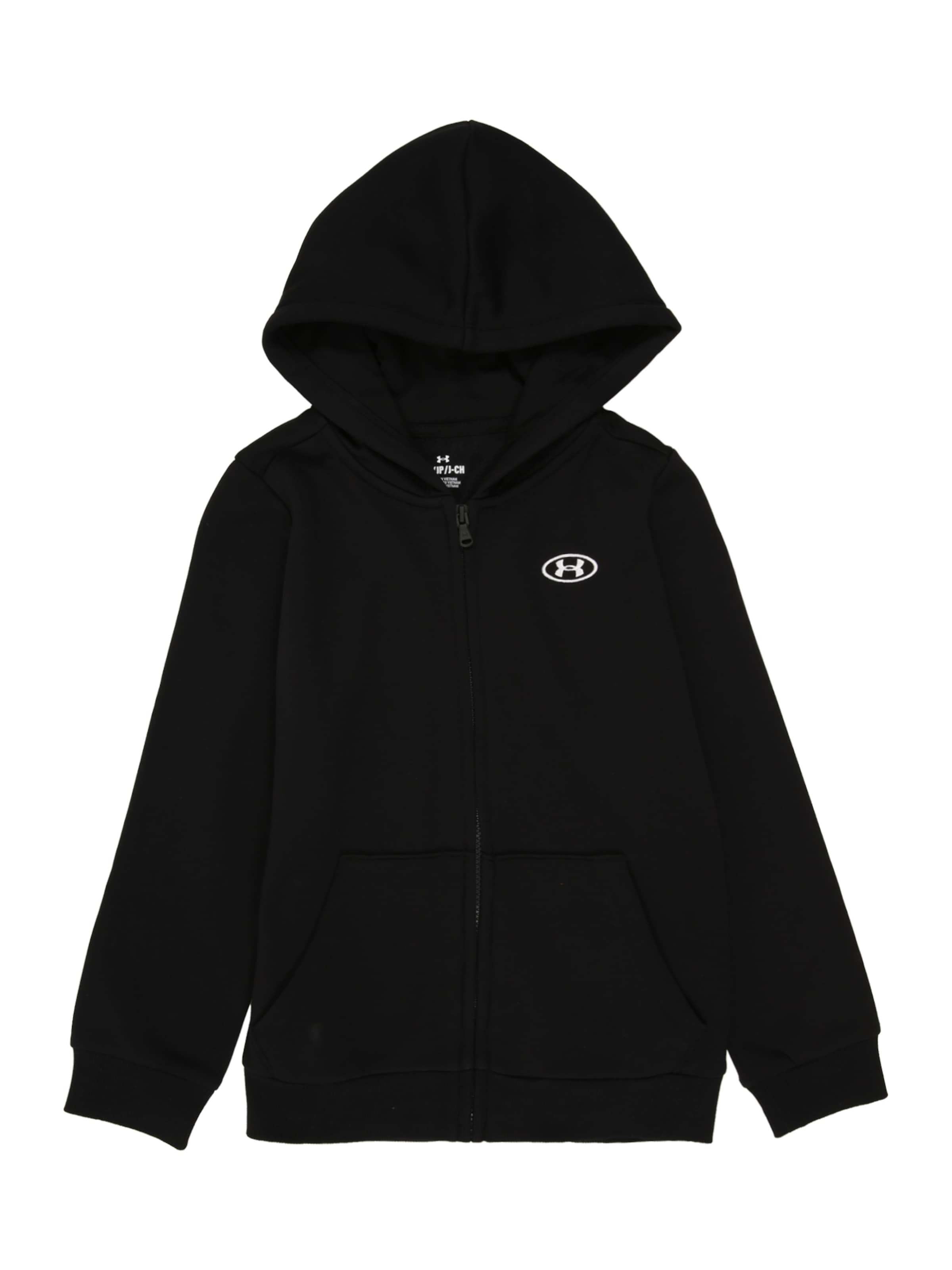 UNDER ARMOUR Sportlik trikoojakk 'RIVAL FLEECE', värv must: eest vaates