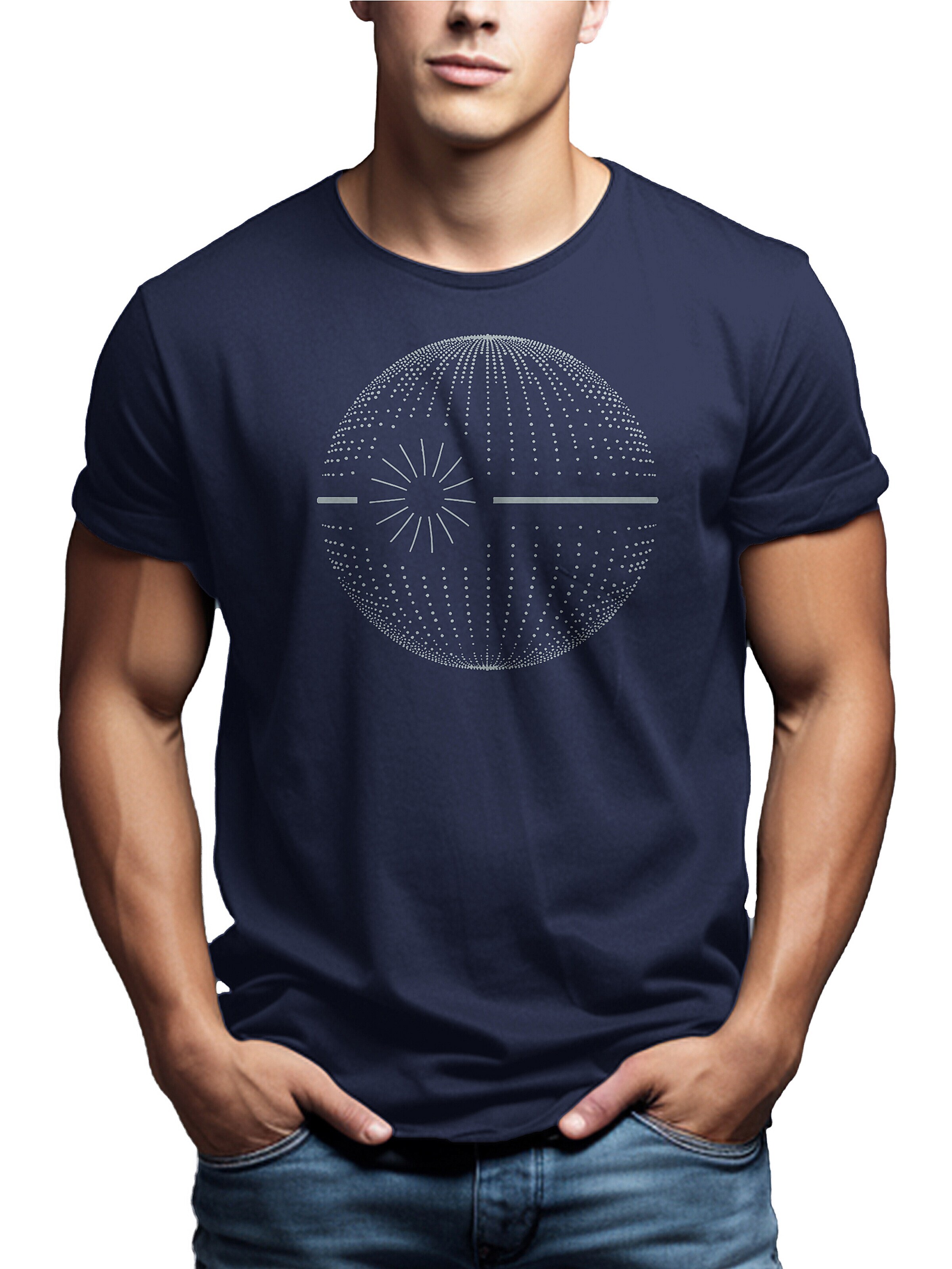 MAKAYA Shirt 'Dot Star' in Blue