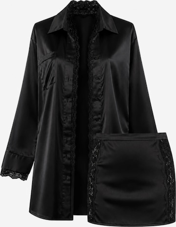 Abito da spiaggia 'Mulberry Silk Set' di iellele in nero: frontale