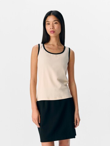 OBJECT Top 'OBJJamie' in Beige: voorkant