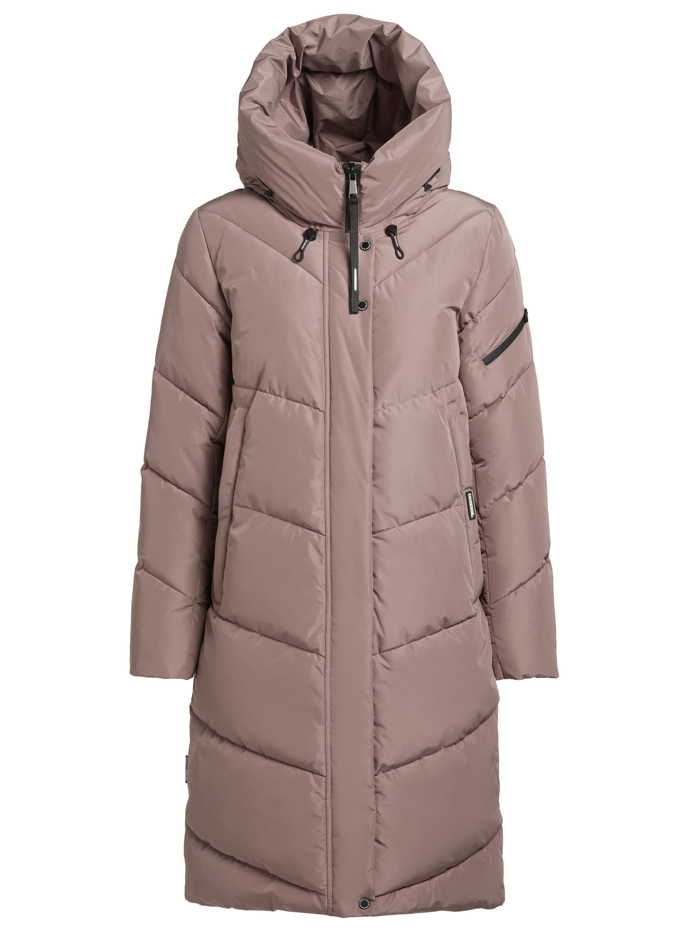 brūns khujo Ziemas mētelis 'Jange': no priekšpuses