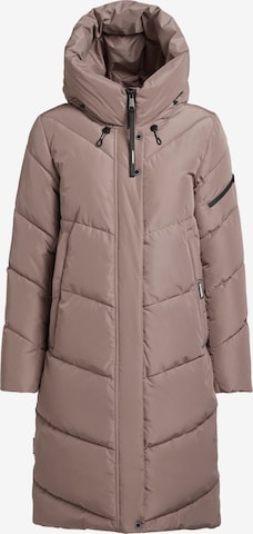 khujo Mantel 'Jange' in Braun: Vorderseite