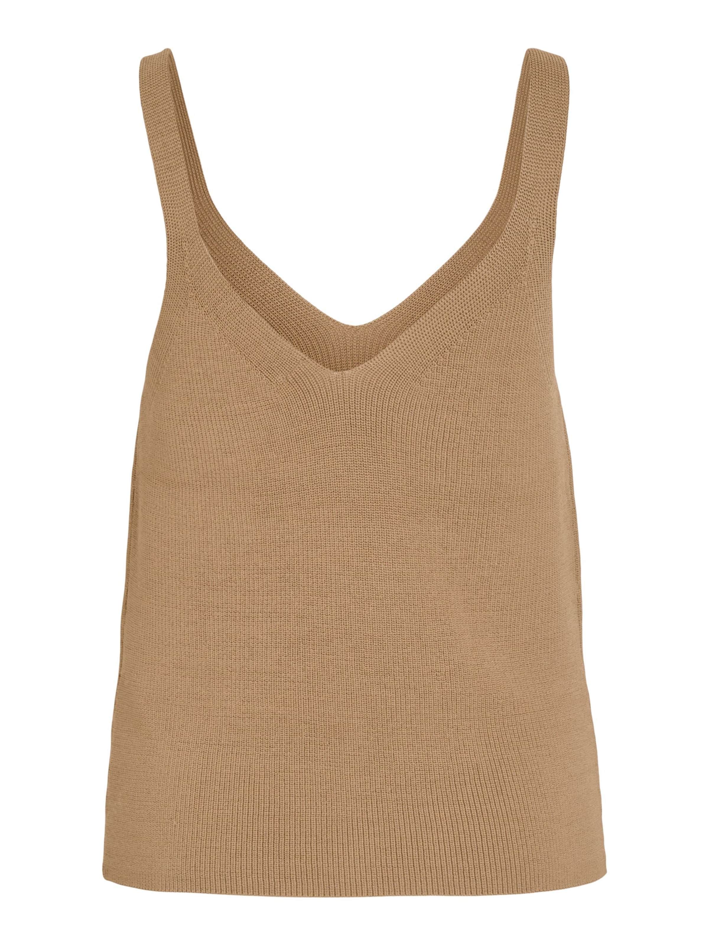 ROUGE EDIT Gebreide top in Bruin