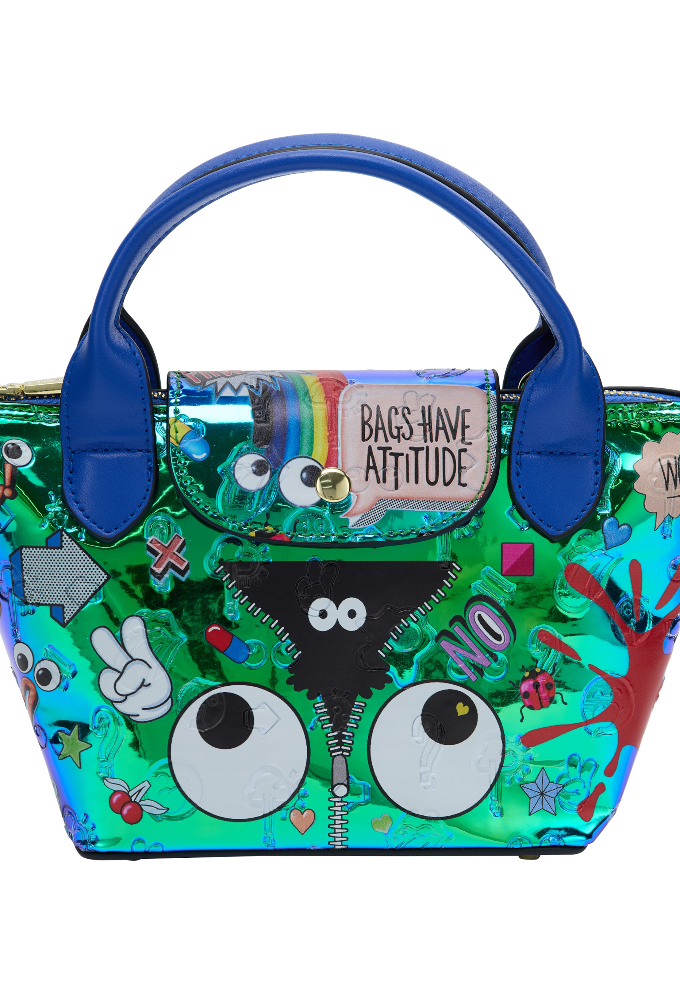 MYMO Handbag 'Pop Eyetheme' in Blue