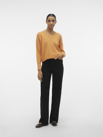 VERO MODA Sweater 'ELLYLEFILE' in Orange