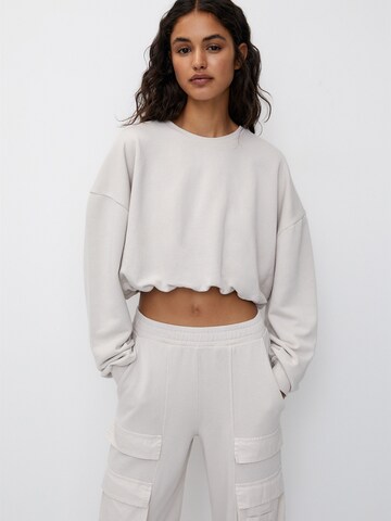 Pull&Bear Sweatshirt in Grijs: voorkant