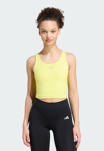 ADIDAS PERFORMANCE Бюстие Спортен топ 'Studio All Me' в жълто: отпред