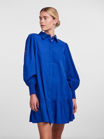 Y.A.S Košilové šaty 'Olympa' – modrá: přední strana