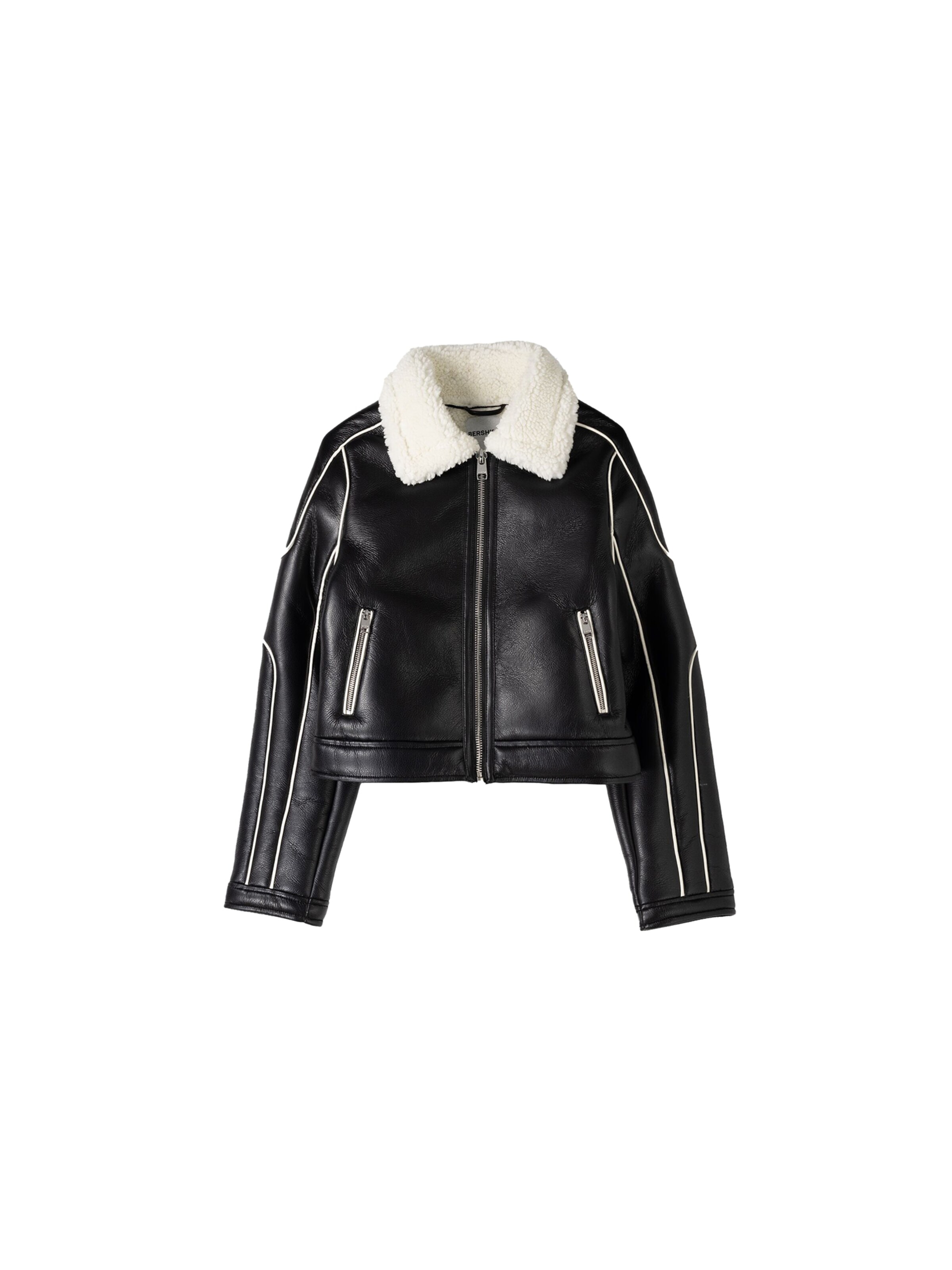 Bershka Преходно яке в черно: отпред