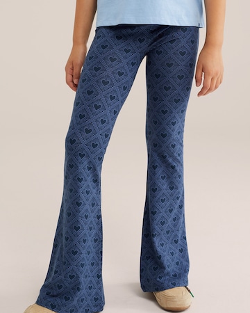 WE Fashion Flared Leggings in Blue