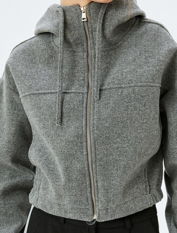 Koton Zip-Up Hoodie in Grey