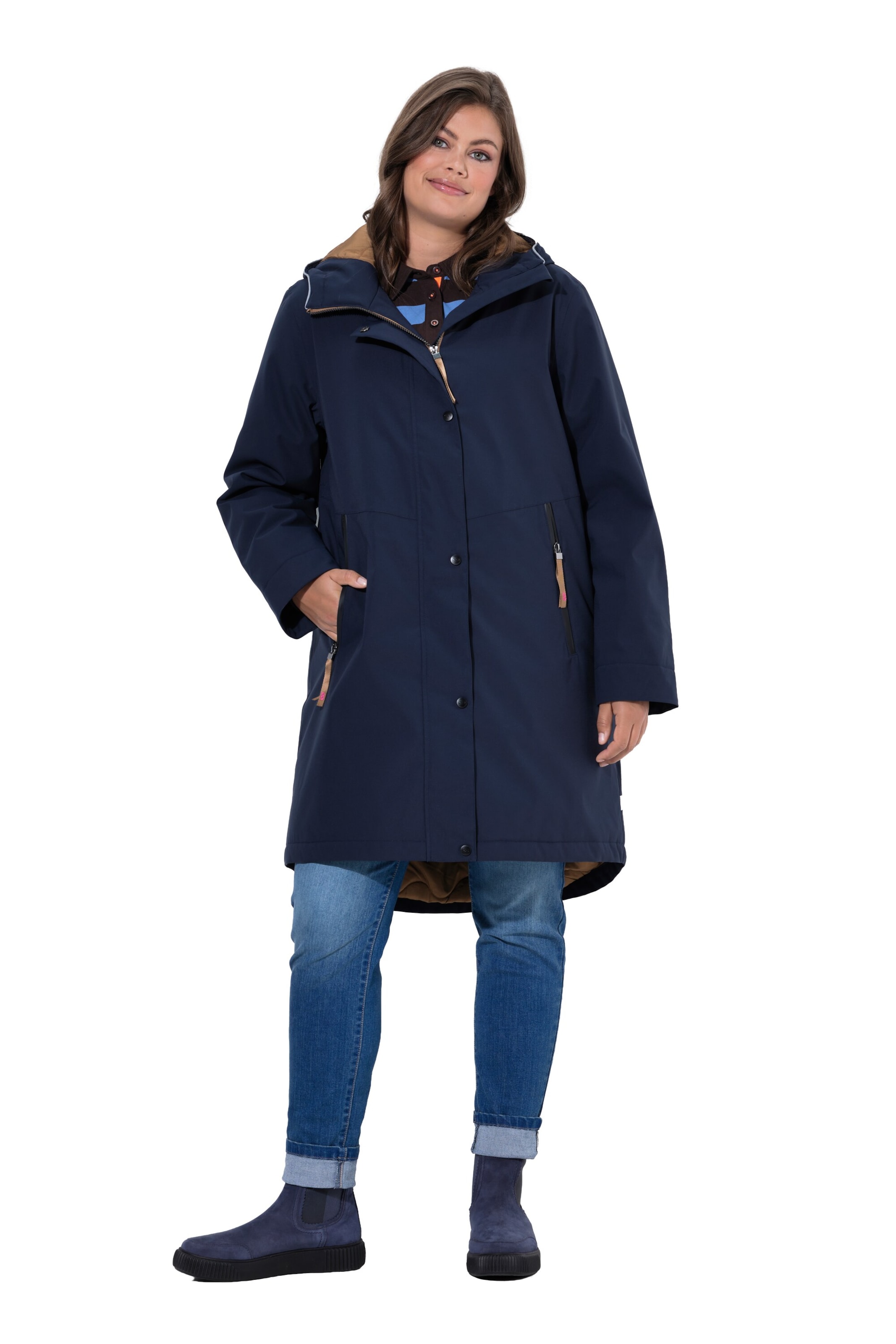LAURASØN Wintermantel in Blau: Vorderseite