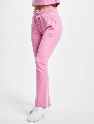 ADIDAS ORIGINALS Flared Trousers in Pink: front