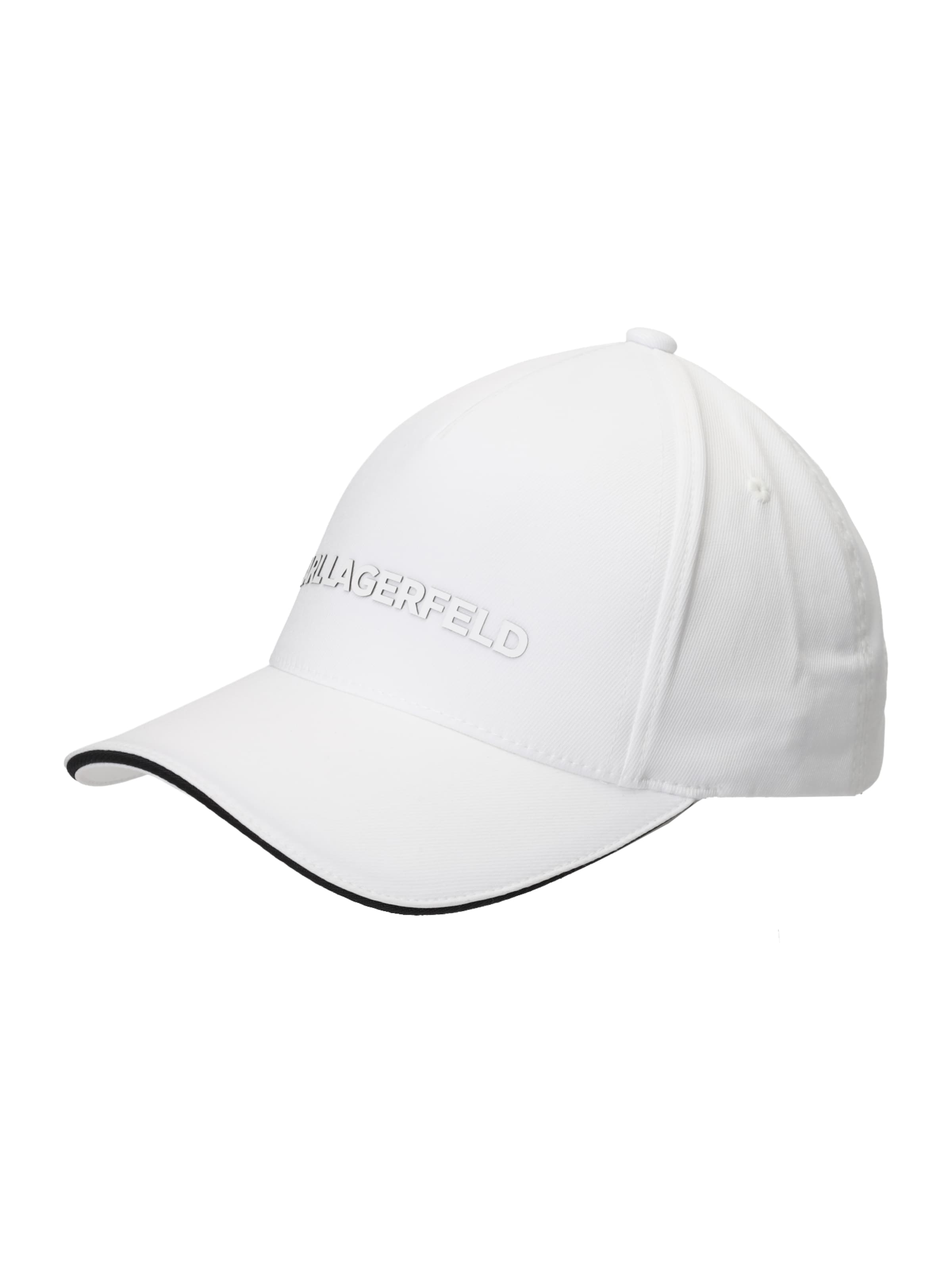 Casquette Karl Lagerfeld en blanc : devant