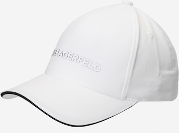 Casquette Karl Lagerfeld en blanc : devant