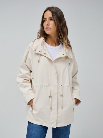 Salsa Jeans Tussenparka in Beige: voorkant