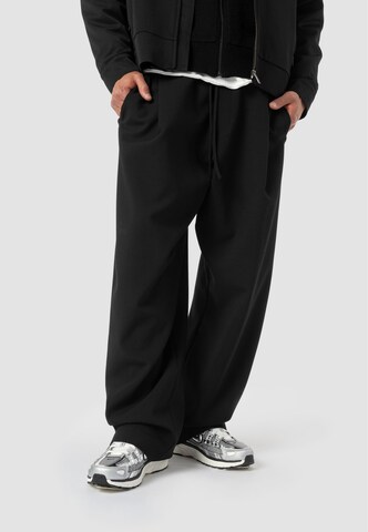 Wide Leg Pantalon à pince 'Lex' Elias Rumelis en noir : devant