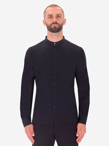Coupe regular Chemise 'Coreana' Distretto12 en bleu : devant