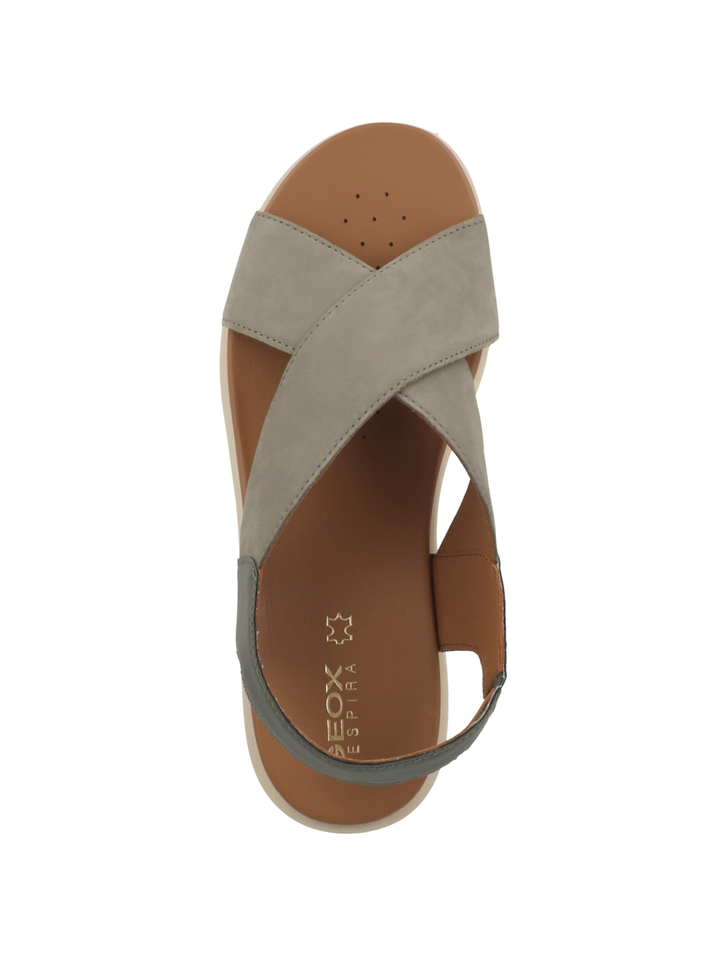 GEOX Keilsandale in Grün