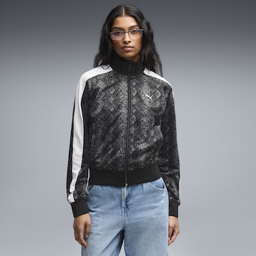 PUMA Sweat jacket 'T7' in Black: front