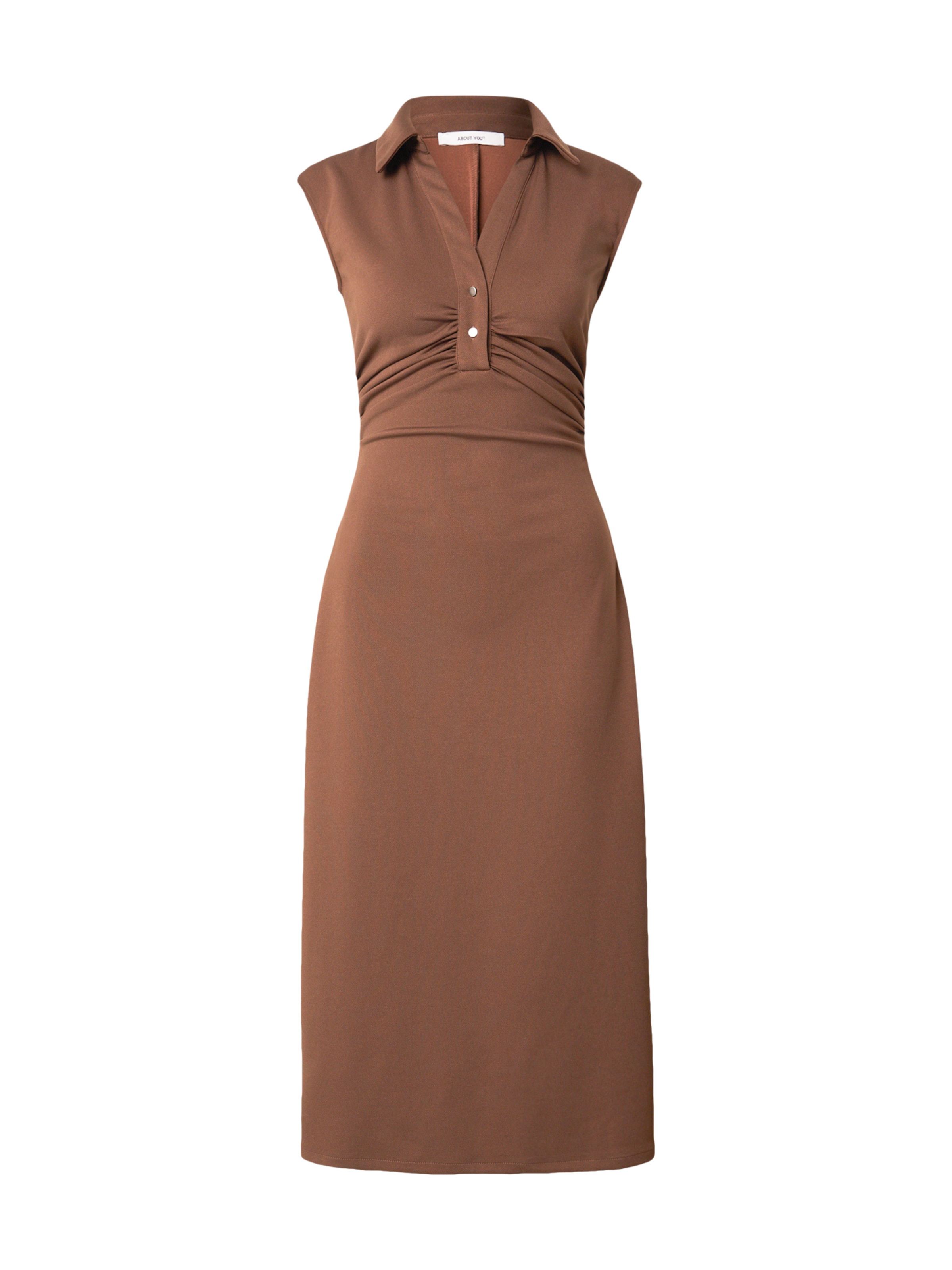 ABOUT YOU Šaty 'Biba' - Hnedá: predná strana