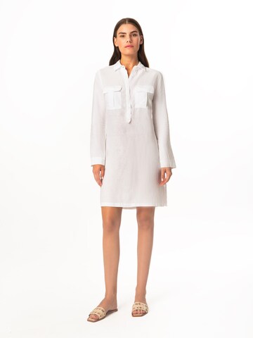 Haris Cotton Blousejurk in Wit
