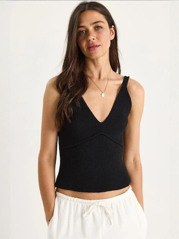 Bianco Lucci Gebreide top in Zwart