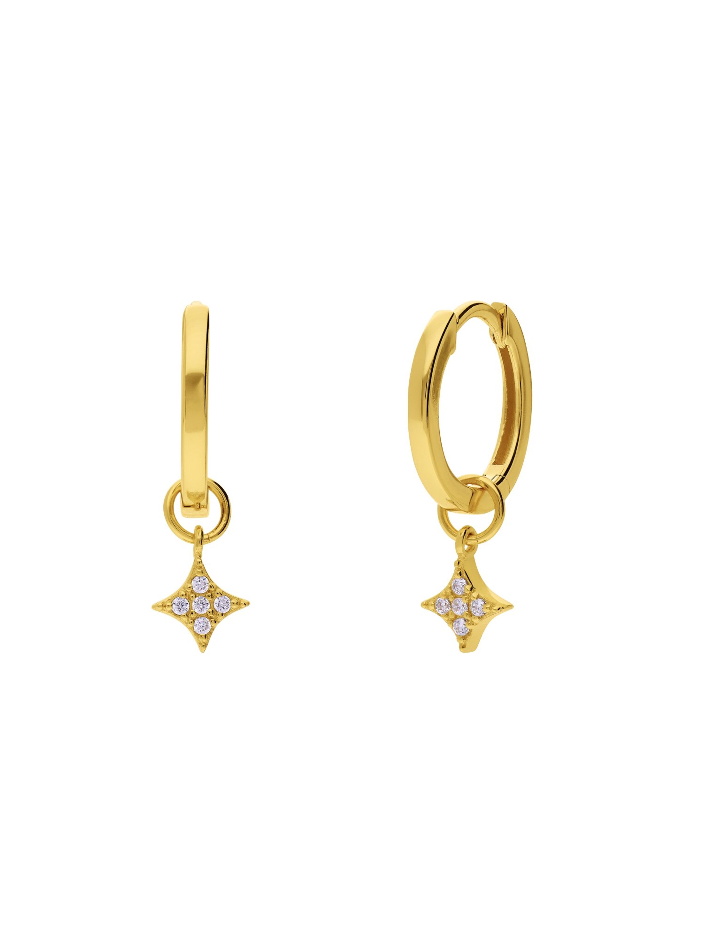 Lucardi Earrings 'Stern' in Gold: front